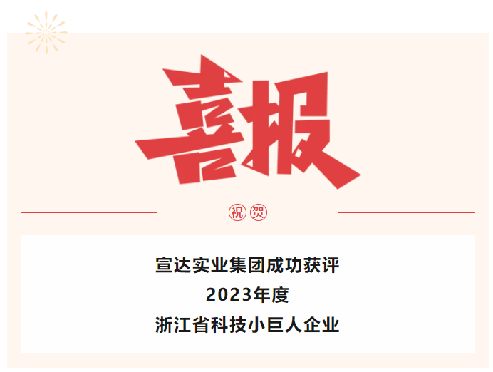 喜报！乐鱼（中国）实业获评2023年度浙江省科技小巨人企业